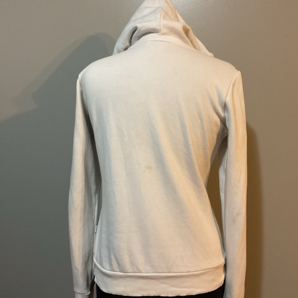 Puma White Fleece Hoodie with Black Accents - Picture 2 of 3